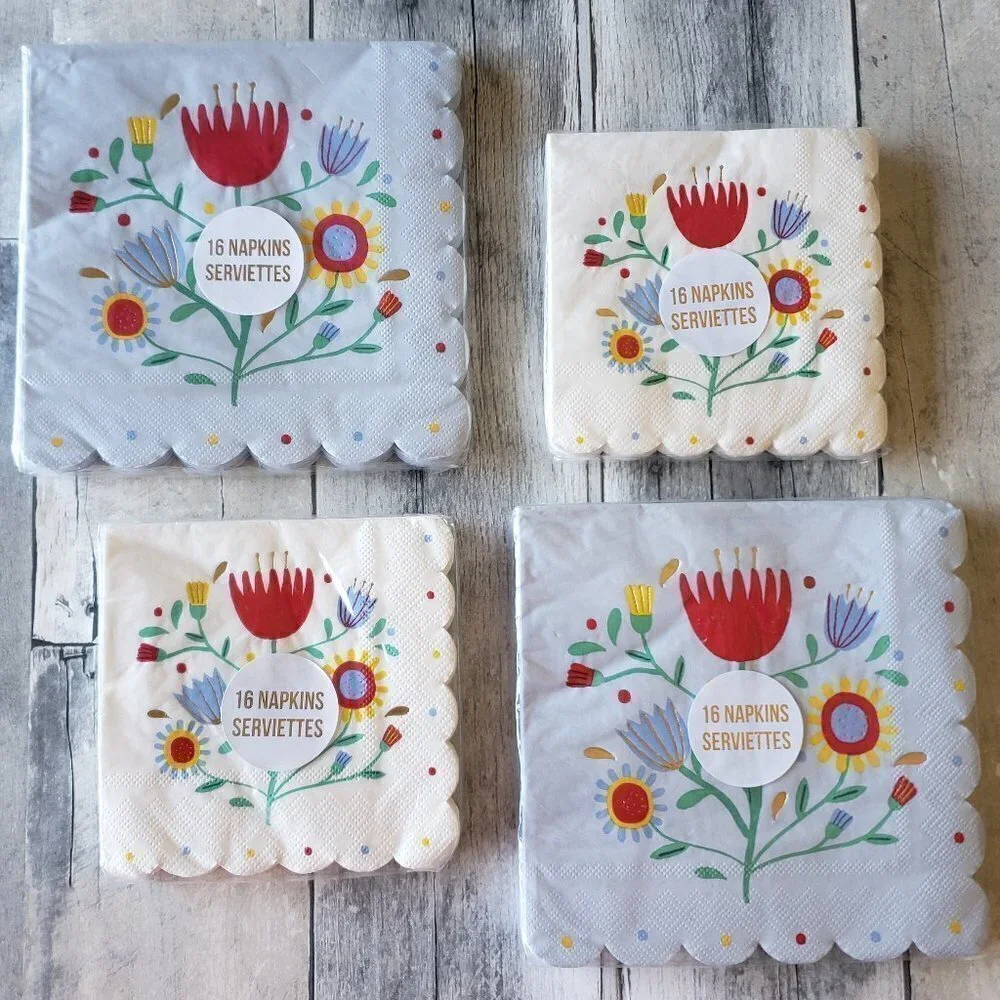 NWT - Meri Meri Floral Paper Napkins (64)